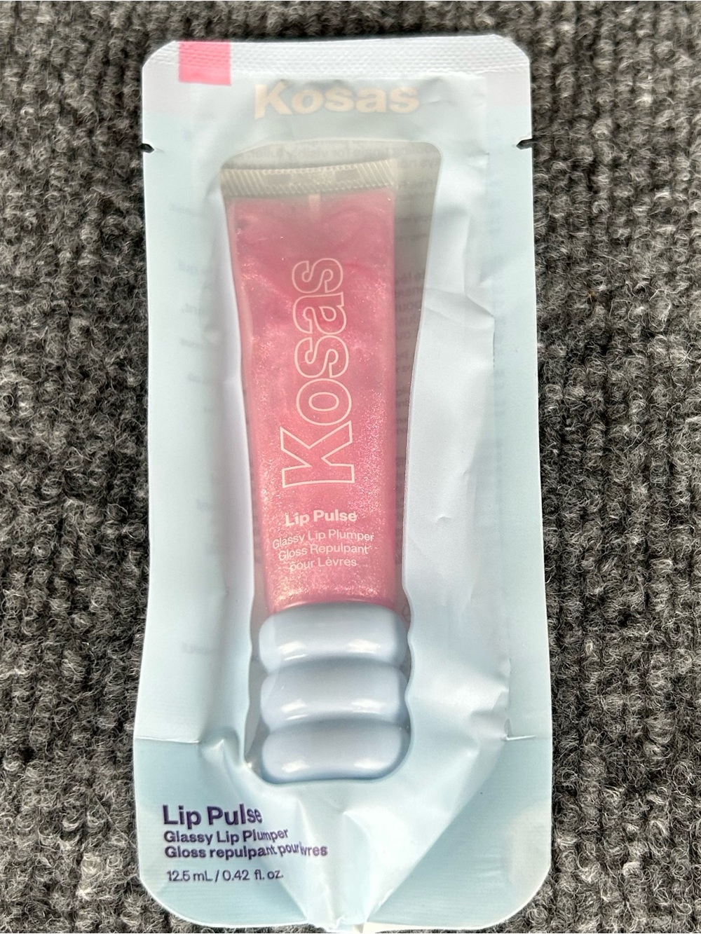 KOSAS Lip Pulse AURA FLARE Glassy Plumper Gloss ~ Pink Sparkle Shine .42fl oz